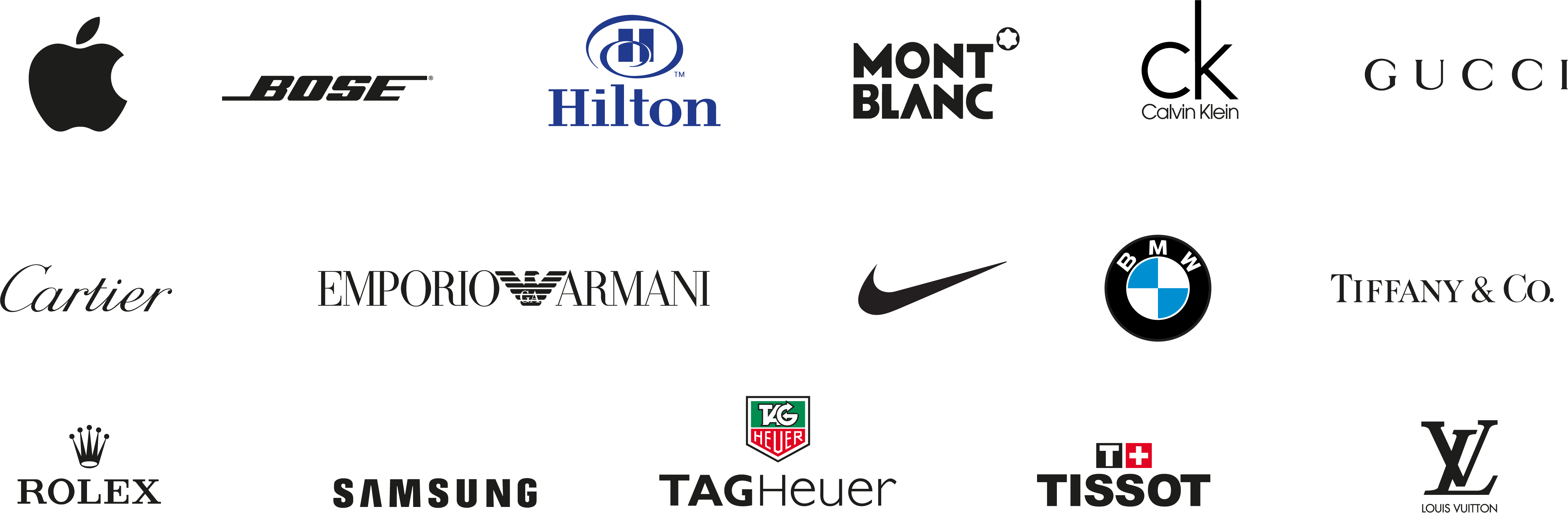 Various related brands